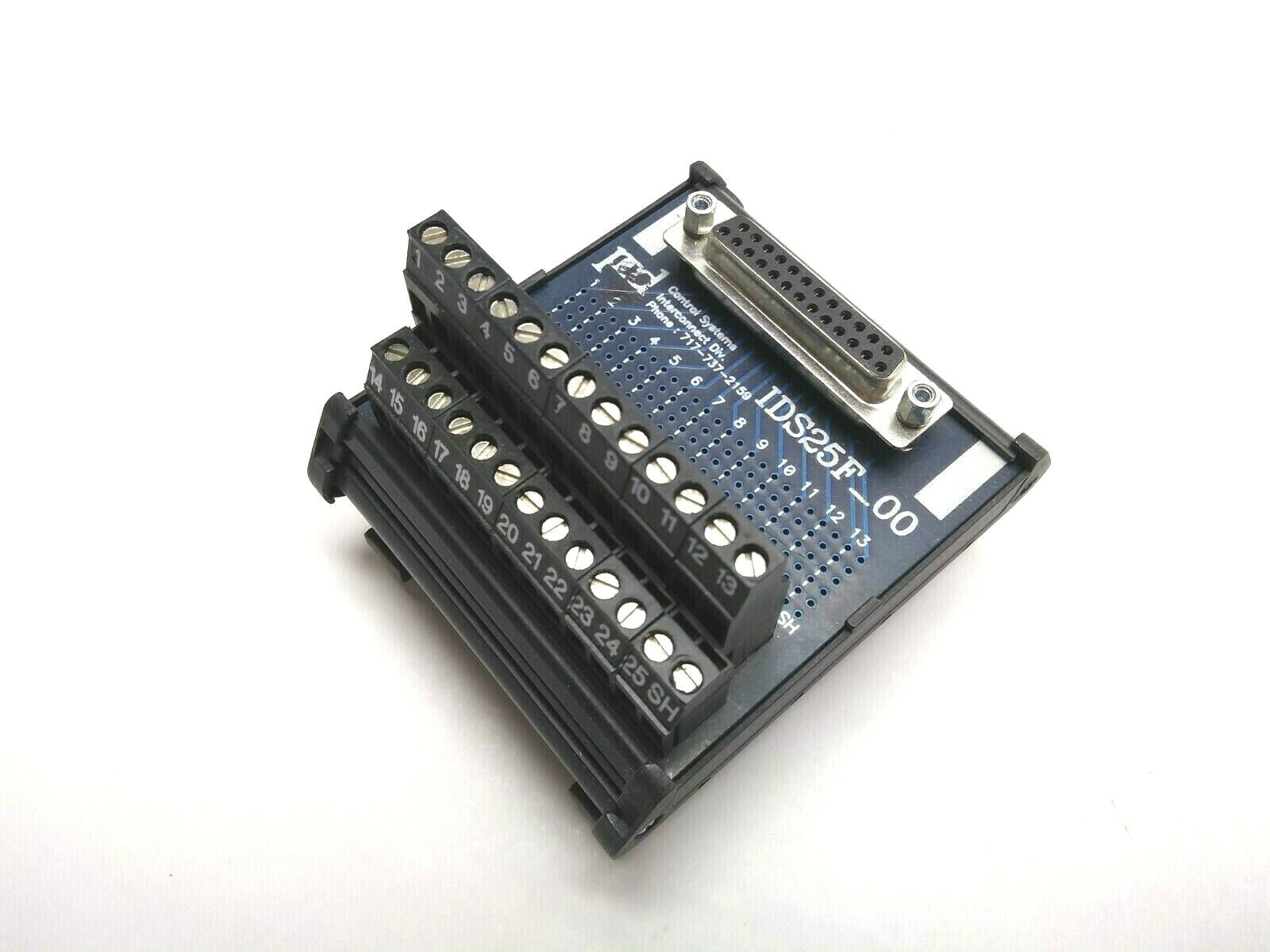 IDS25F_00 | PCD Control Systems Modular DSUB 25 Pin Din Rail Mount - New – Open box - Maverick Industrial Sales