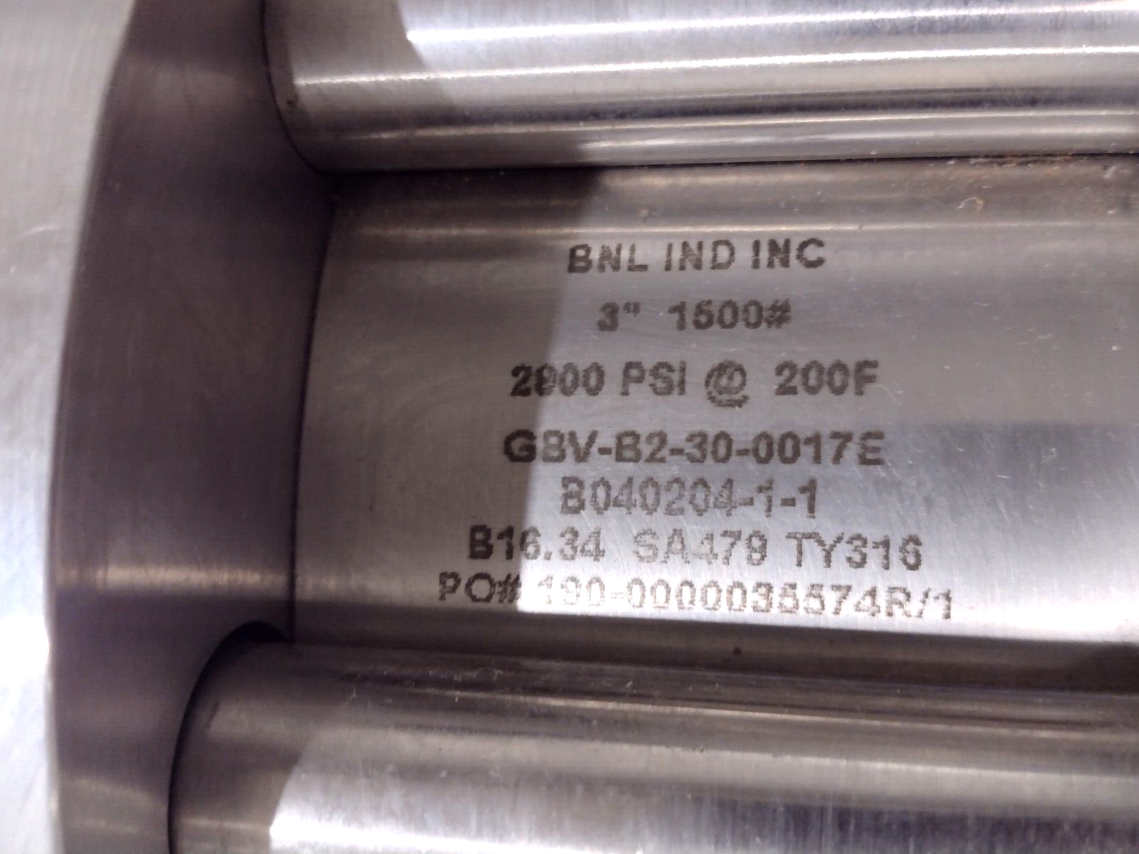 BNL IND GSV-B2-30-0017E B040204-1-1 316SS 3" 1500# Valve Auma GS100.3 VZ2.3 R90 - Maverick Industrial Sales