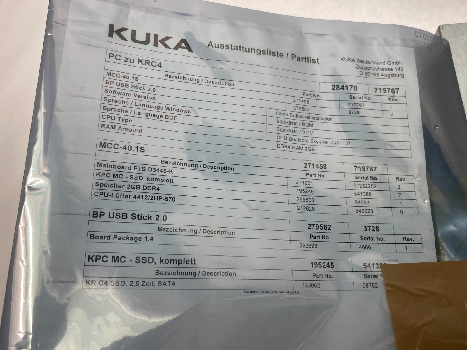 Kuka KPC4 Robot Controller Rack Unit 284170 - Maverick Industrial Sales
