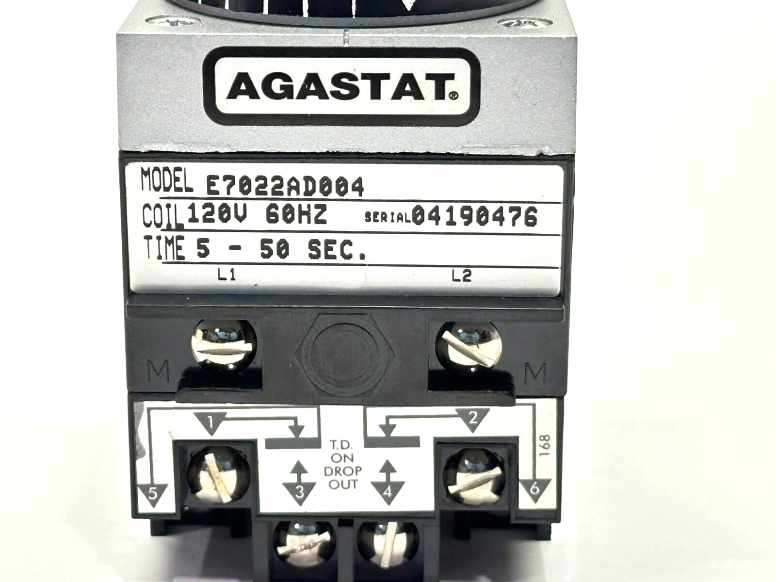 Tyco 1423170-4 Agastat Timing Relay Model E7022AD004 5-50 Second Delay 120V Coil - Maverick Industrial Sales