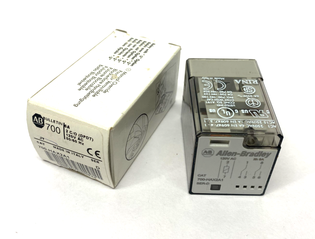 700-HAX2A1 | Allen Bradley Ser. D Direct Plug-In Relay 2 C/O 120V AC - New Other - Maverick Industrial Sales