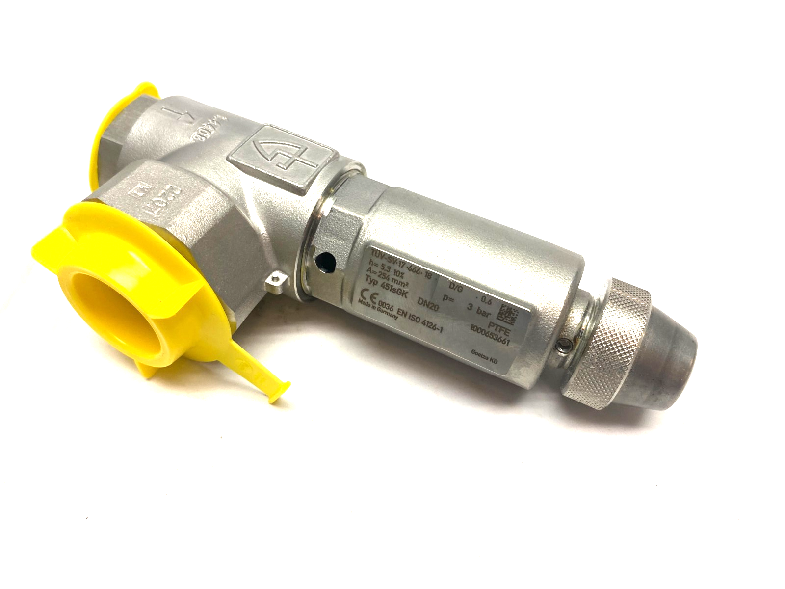 Goetze Armaturen 451sGK-20-f/f-20/32-PTFE Safety Valve 3bar DN20 - Maverick Industrial Sales