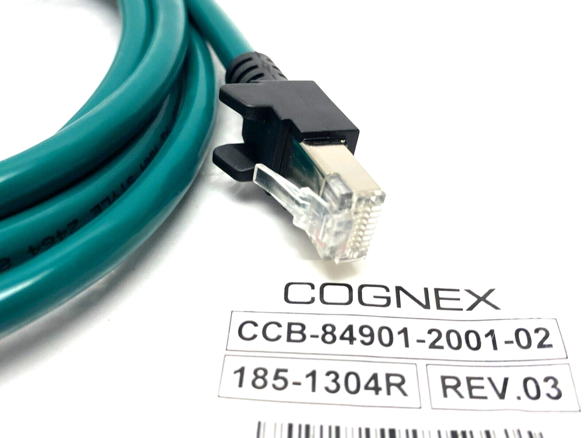 Cognex CCB-84901-2001-02 In-Sight Ethernet Cable RJ45 to M12 X-Coded 185-1304R - Maverick Industrial Sales