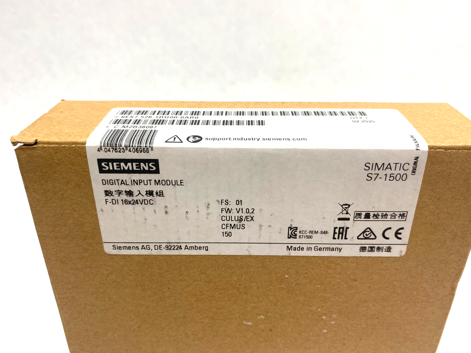 Siemens 6ES7 526-1BH00-0AB0 SIMATIC S7-1500 Digital Input Module F-DI 16x24VDC - Maverick Industrial Sales