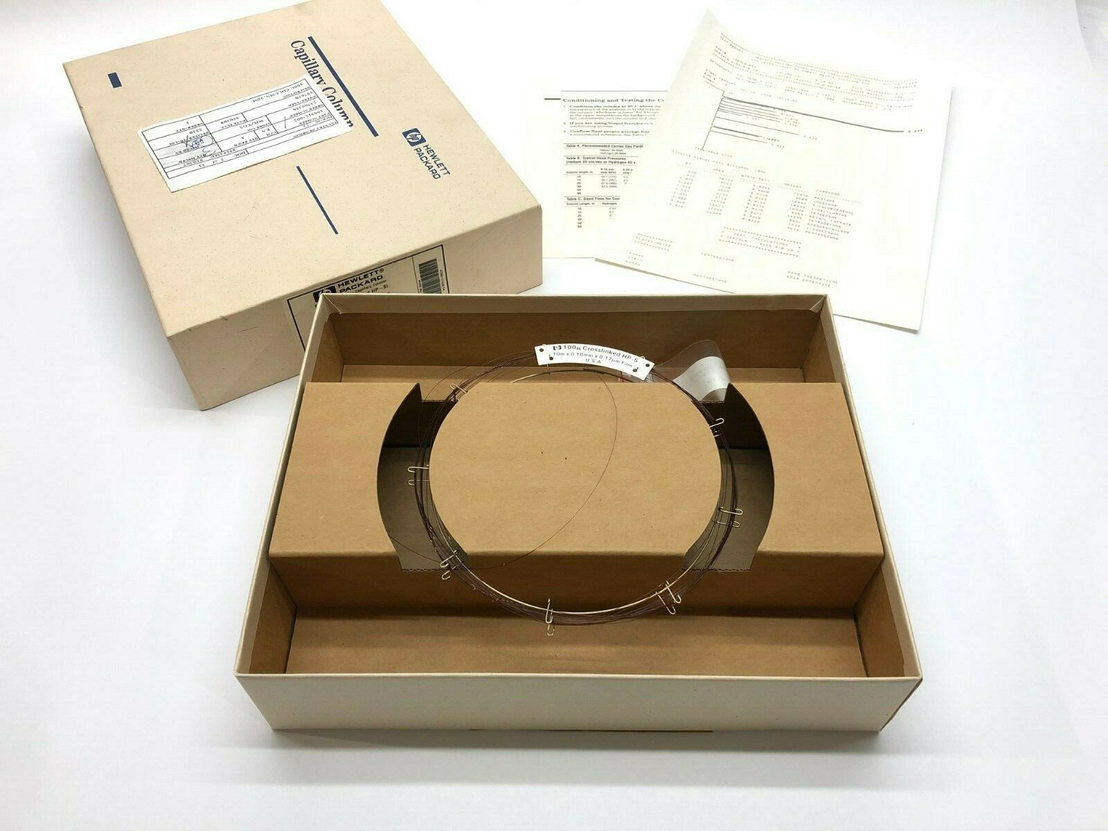19091S-002 | Hewlett Packard HP Special Performance Capillary Column, 100U, HP-5 - New – Open box - Maverick Industrial Sales