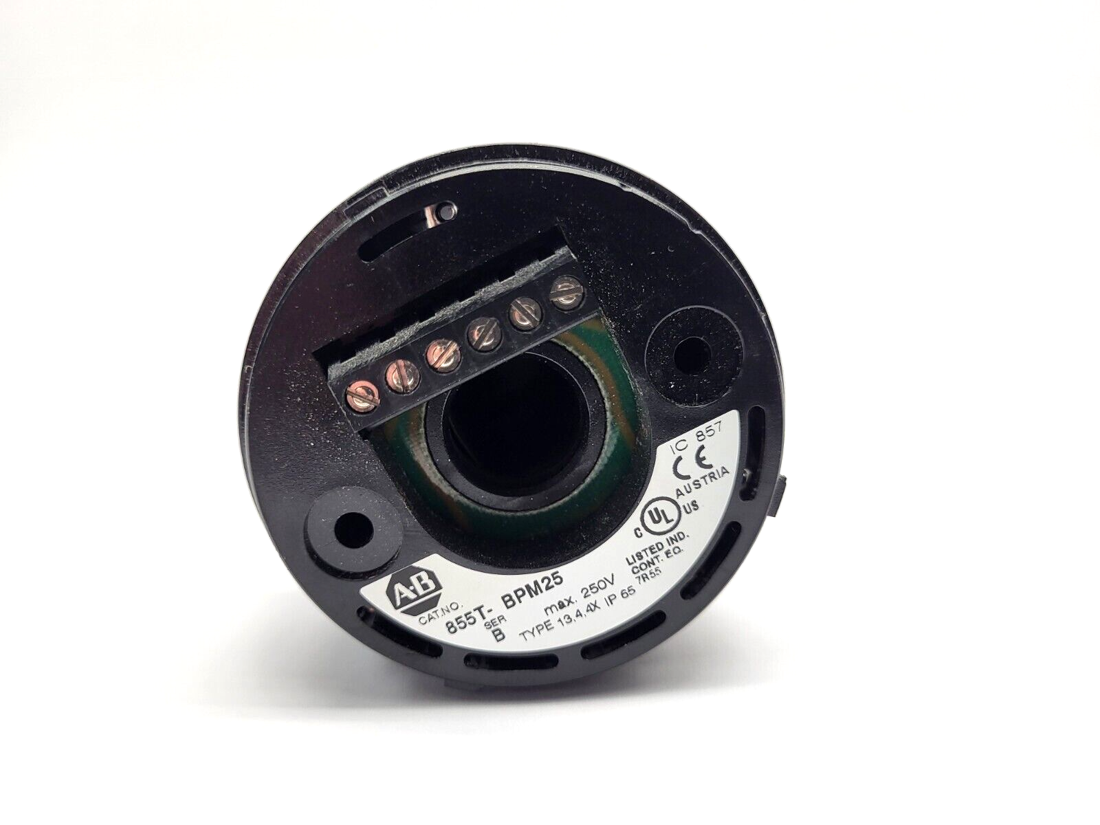 855T-BPM25 | Allen Bradley Ser. B Stack Light 25cm Pole Mounting Base w/ Foot - Used - Maverick Industrial Sales