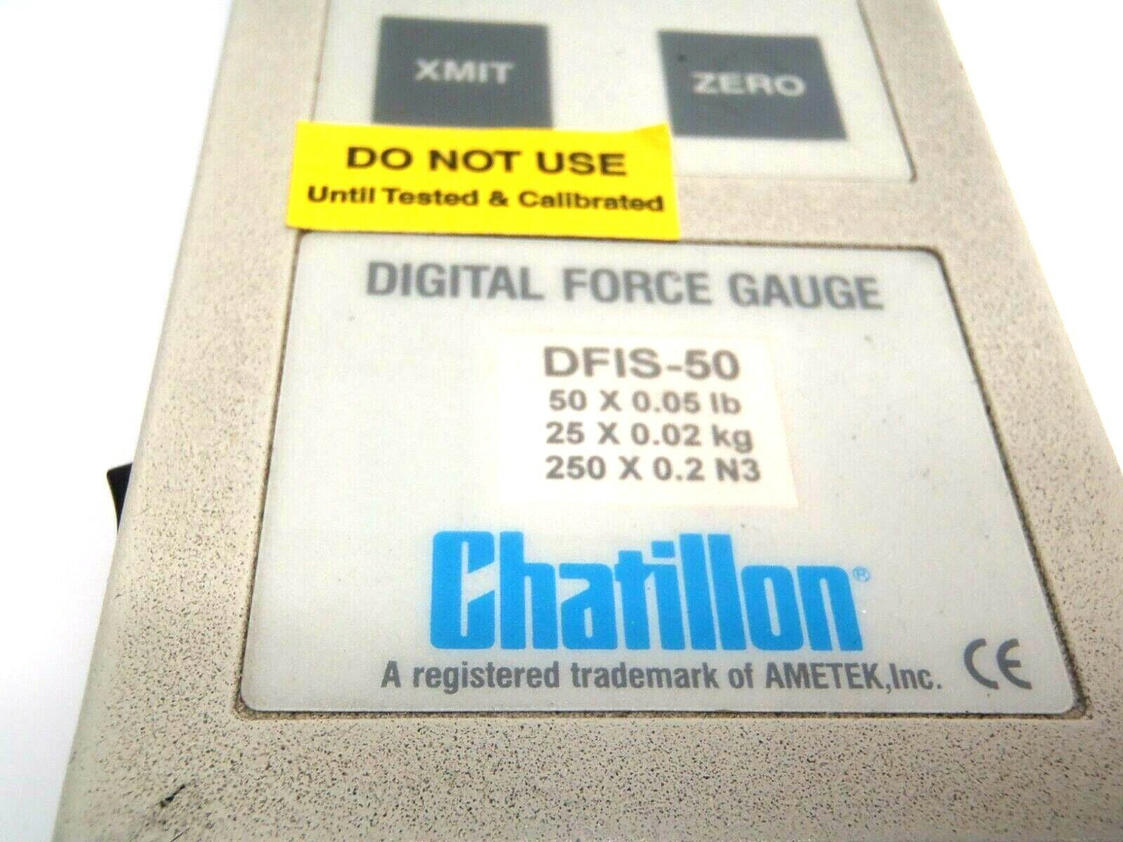 Chatillon DFIS-50 Digital Force Gauge 50 x 0.05 lb 25x0.2kg 250x 0.2 N3 - Maverick Industrial Sales