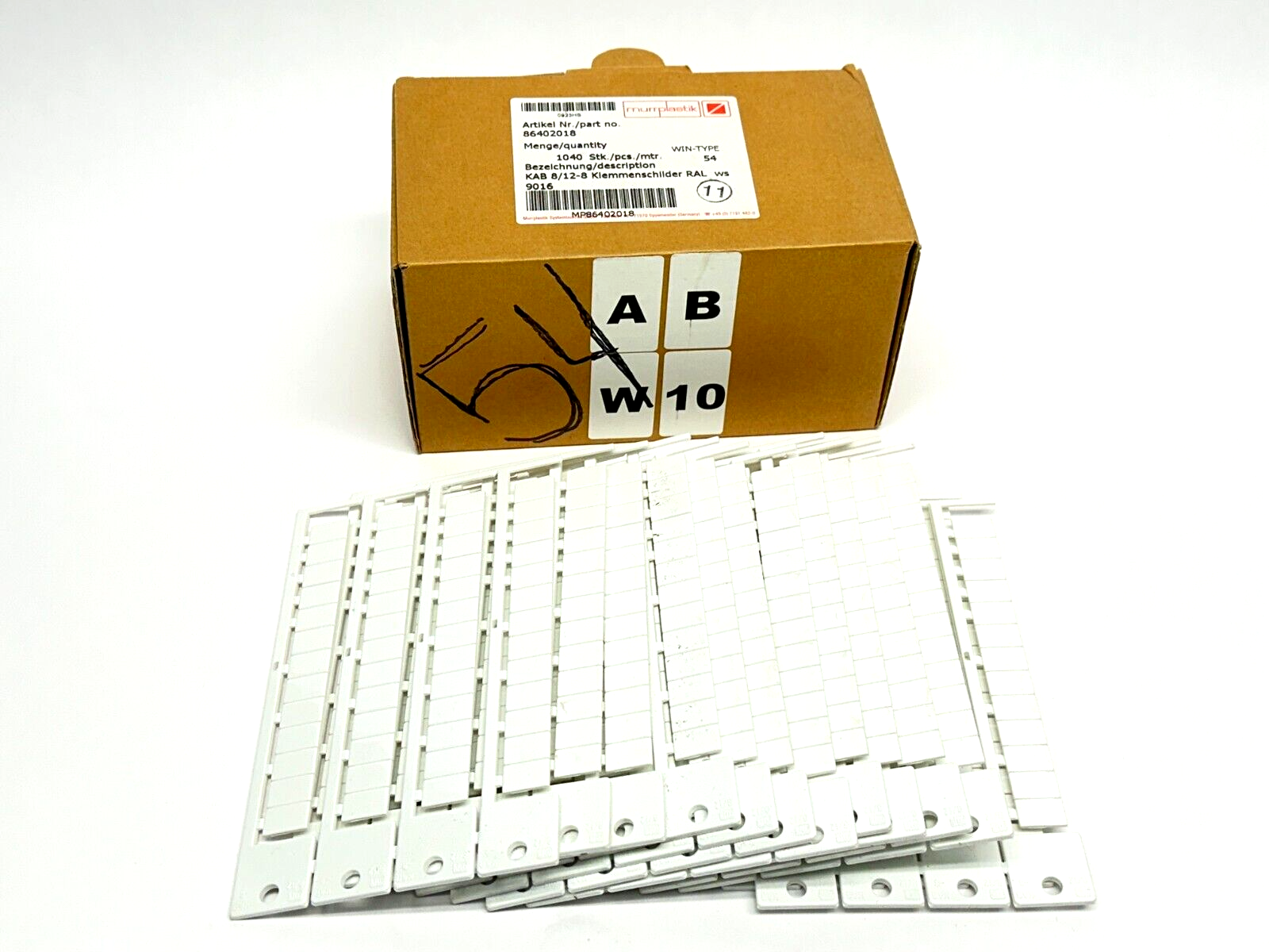 Murrplastik 86402018 Labeling Type KAB 8/12-8 WIN-Type 54 LOT OF 676 - Maverick Industrial Sales