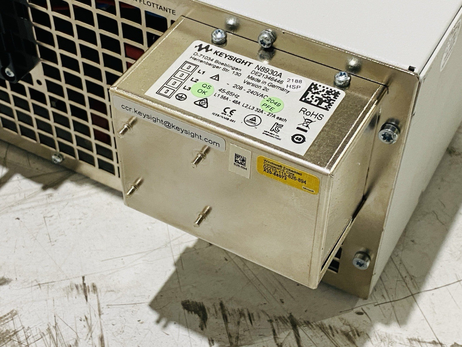 Keysight N8930A Autoranging System DC Power Supply 1,000V 30A 10,000W 208VAC - Maverick Industrial Sales