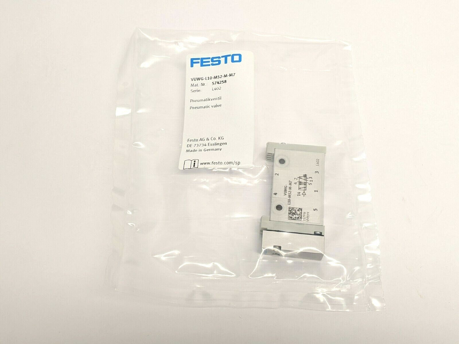 Festo VUWG-L10-M52-M-M7 Pneumatic Valve 574258 - Maverick Industrial Sales