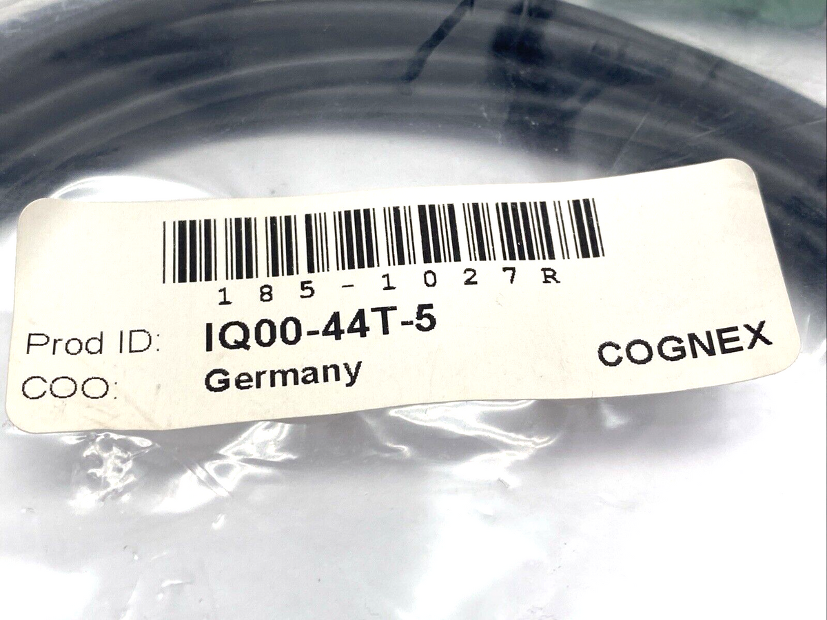 185-1027R, IQ00-44T-5 | Cognex IQ00-44T-5 Extension Cable M12 Female 5m 185-1027R - New - Maverick Industrial Sales