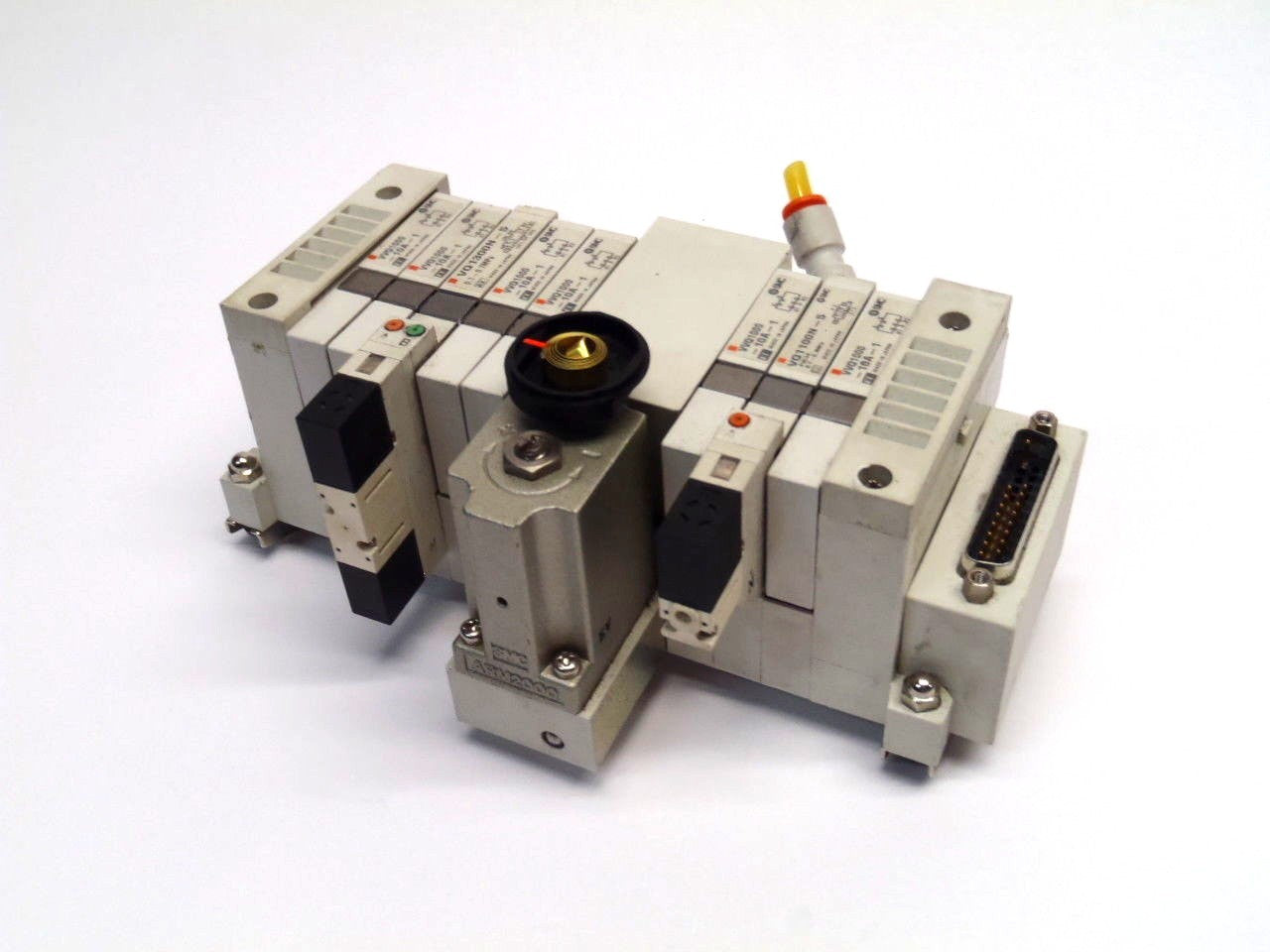 SMC Manifold w/ 6) VVQ1000-10A-1 1) VQ1300N-5 1) VQ1100N-5 1) ARM2000 Regulator - Maverick Industrial Sales
