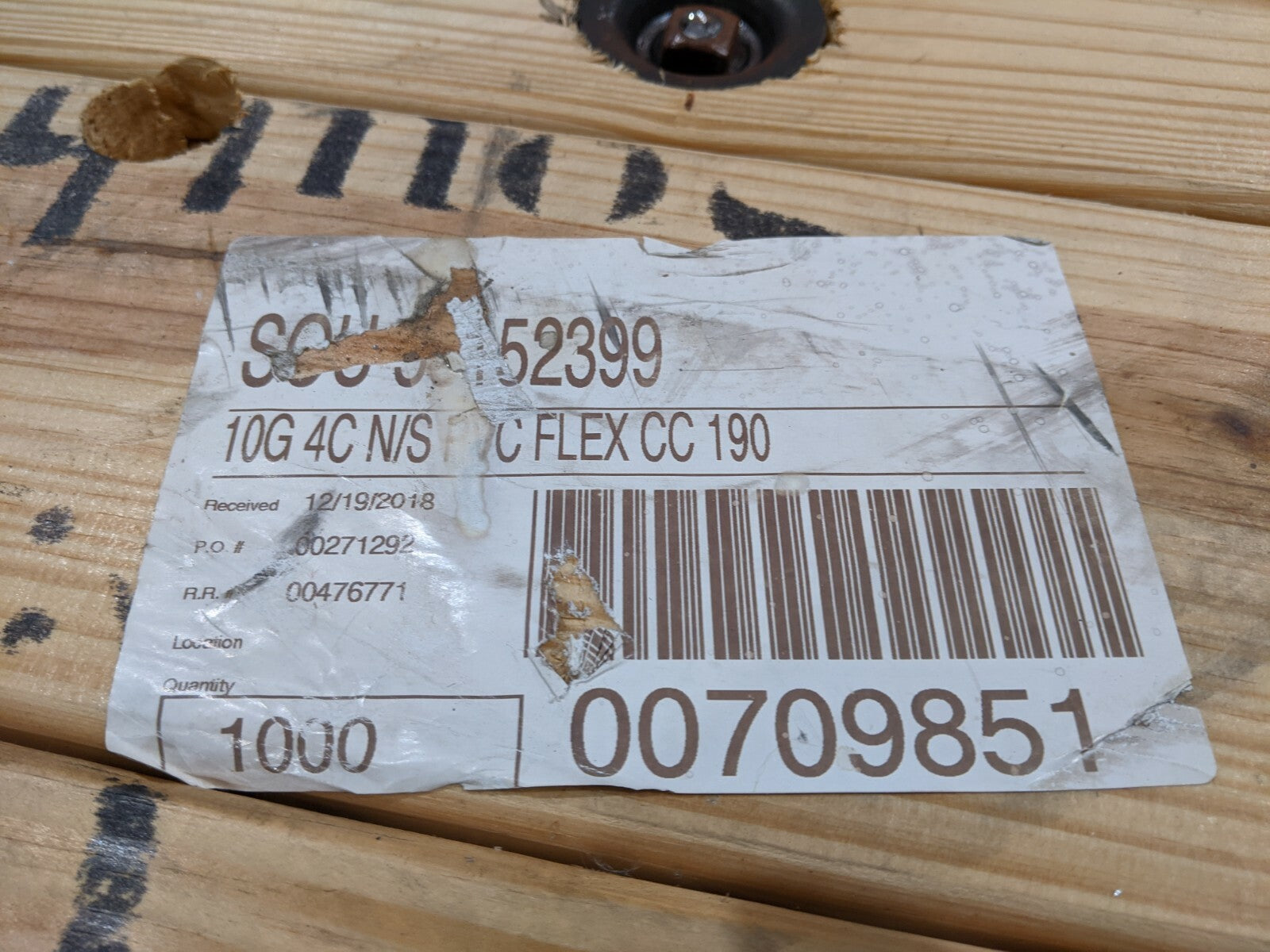 Southwire 10 AWG 4C PVC Flex Control Cable CC190 LOT OF 10 FOOT - Maverick Industrial Sales