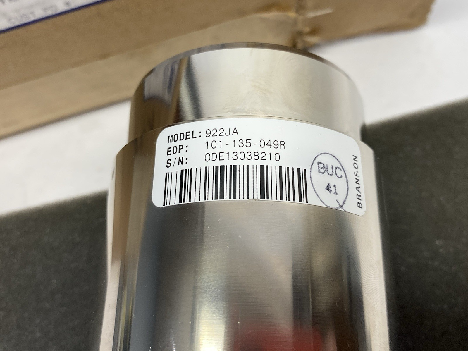 101-135-049R | Branson Ultrasonic 20kHz Converter/Transducer 922JA - New – Open box - Maverick Industrial Sales