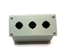 Hoffman E3PBA nVent Sloped-Front Pushbutton Enclosure 3-Hole 30.5mm Gray Steel - Maverick Industrial Sales