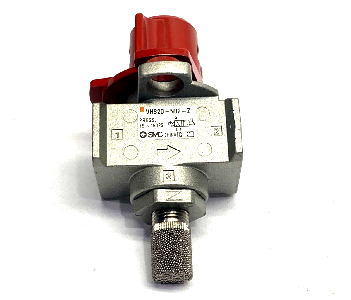 SMC VHS20-N02-Z Manual 3-Port Pneumatic Lockout Hand Valve w/ Silencer - Maverick Industrial Sales