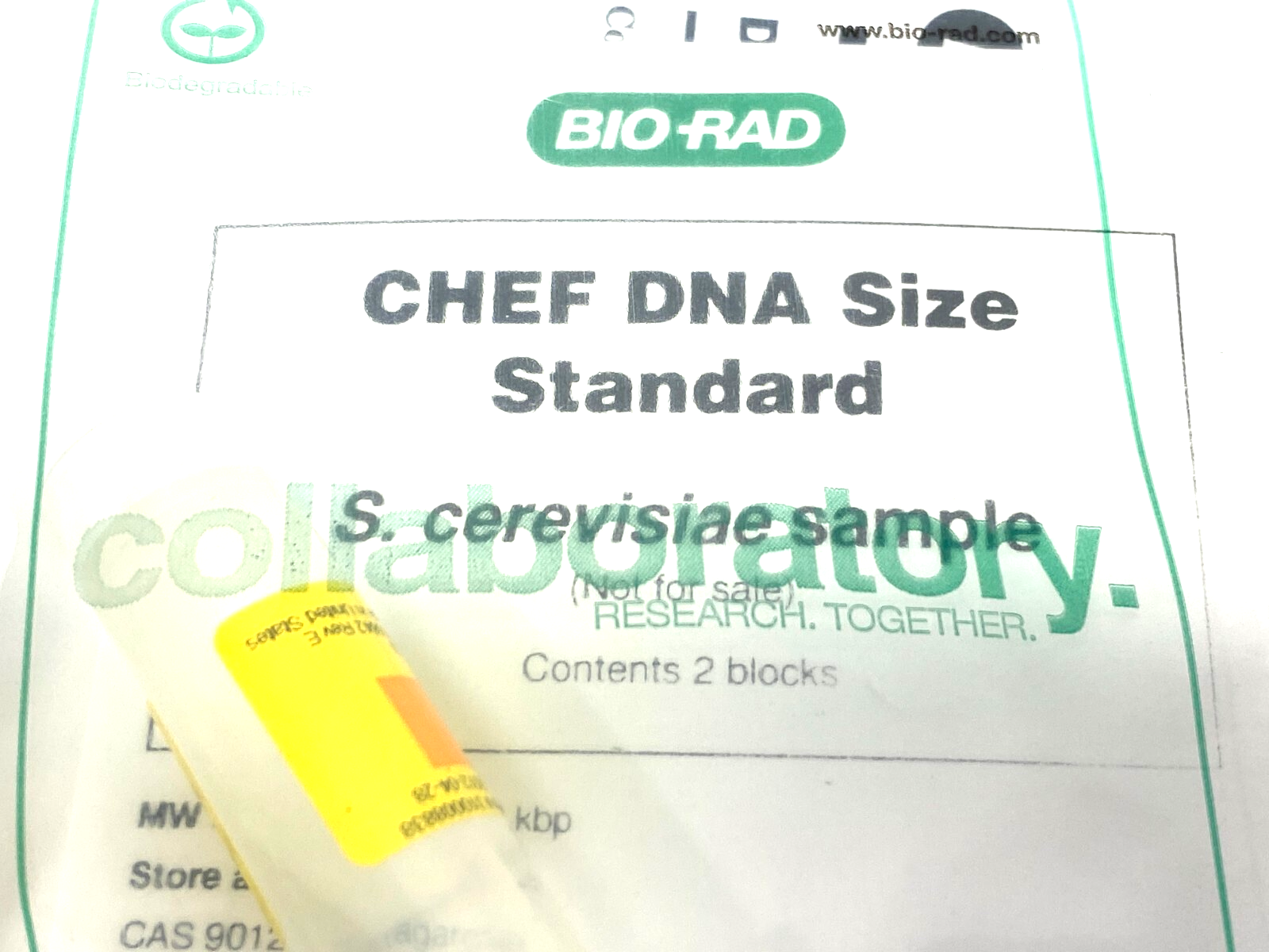 Bio Rad 1703605 CHEF DNA PFGE Size Marker Agarose Blocks 0.225–2.2 Mb 2 BLOCKS - Maverick Industrial Sales