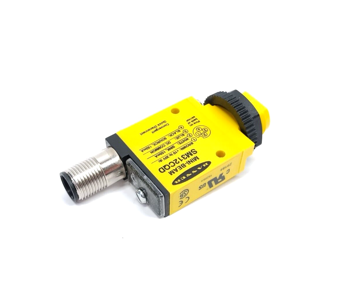 Banner SM312CQD Mini-Beam Infrared Photoelectric Sensor, 1 NPN, 1 PNP, 29184 - Maverick Industrial Sales