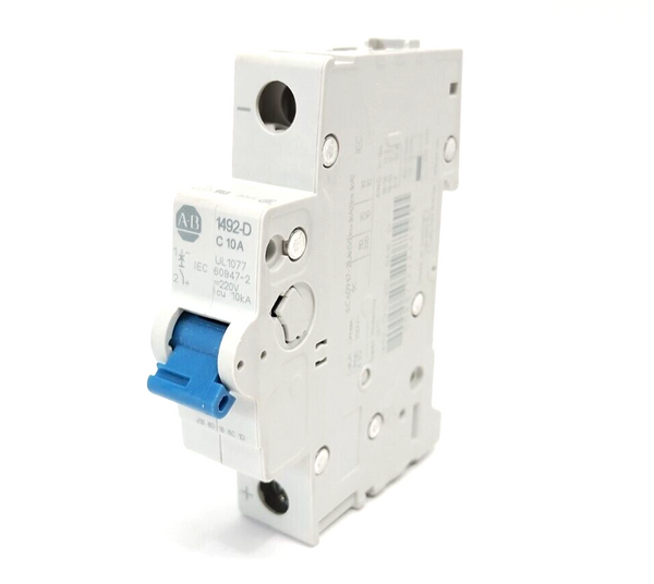 Allen Bradley 1492-D1C100 Ser. D Miniature Circuit Breaker, Trip C 1-Pole 10A - Maverick Industrial Sales