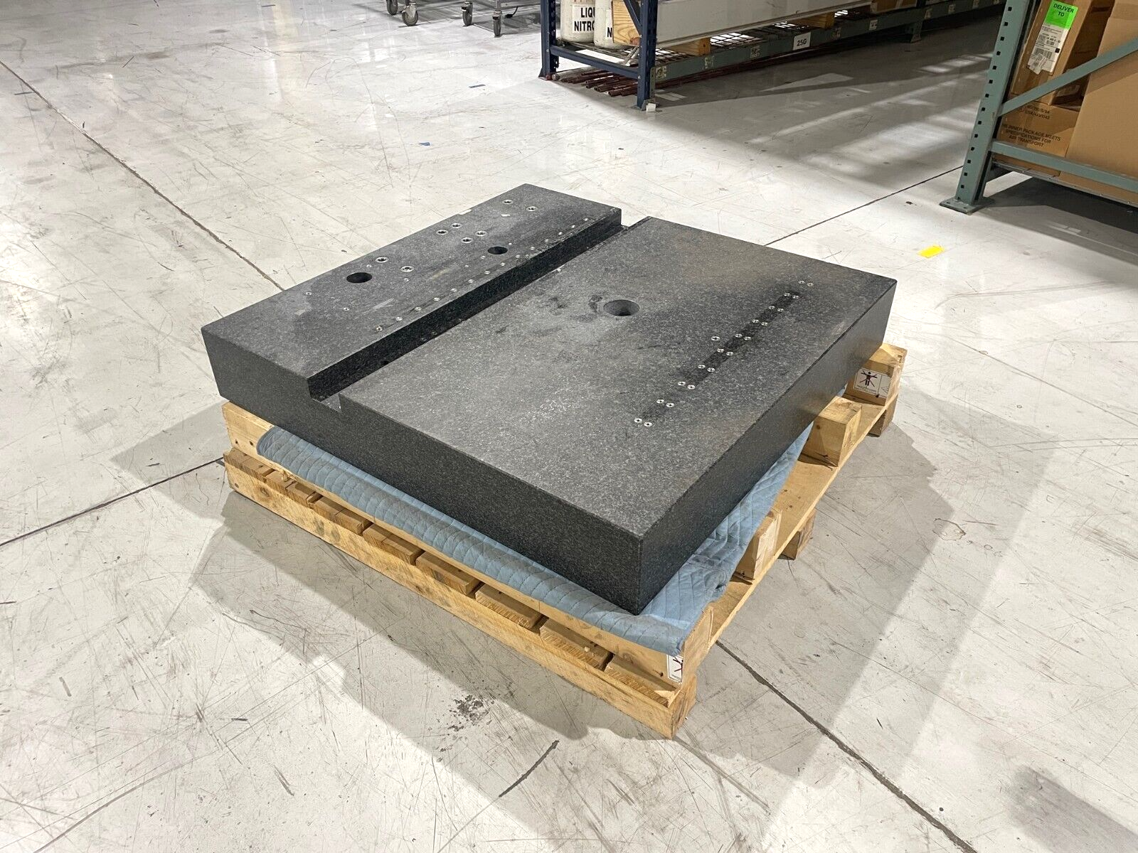 Mycrona Maschinentyp CMM Machine Granite Base, 45-1/2" x 44-11/16" x 7" - Maverick Industrial Sales