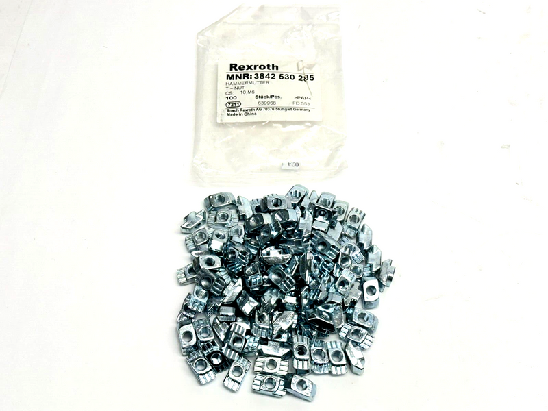 Bosch Rexroth 3842530285 T-Nut 10mm M6 LOT OF 60 - Maverick Industrial Sales