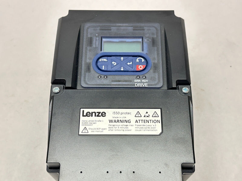 Lenze I55AP137F2A711K06S Inverter Drive i550 Protec 0.5HP 3/PE 400/480VAC - Maverick Industrial Sales