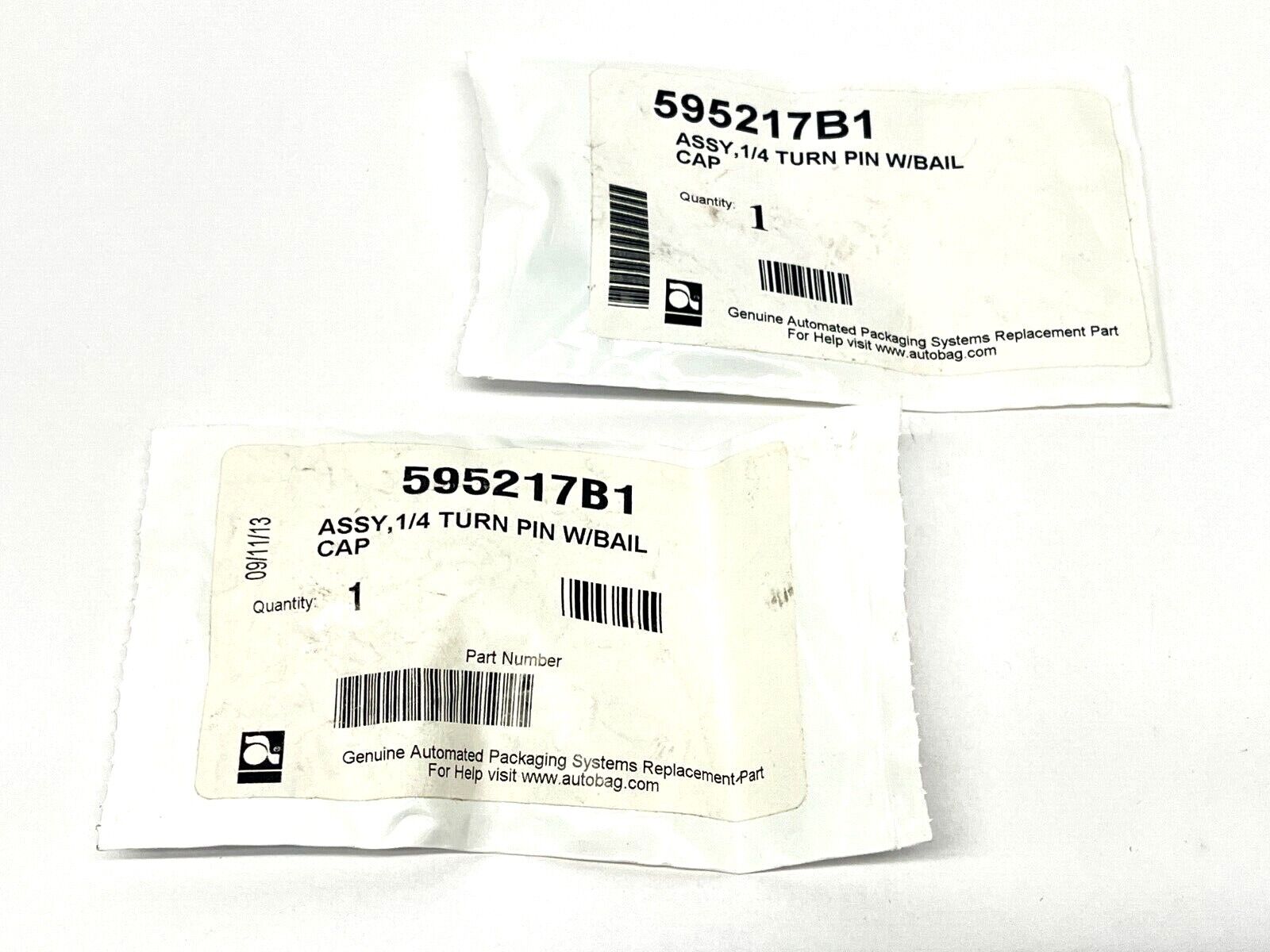Automated Packaging Systems 595217B1 1/4 Turn Pin w/ Bail Cap LOT OF 2 - Maverick Industrial Sales