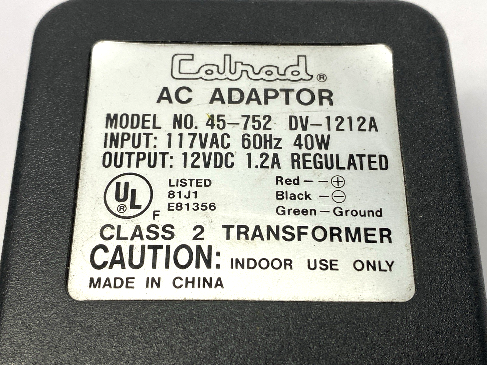 Calrad 45-752 AC Adaptor Class 2 Transformer 12VDC 40W - Maverick Industrial Sales