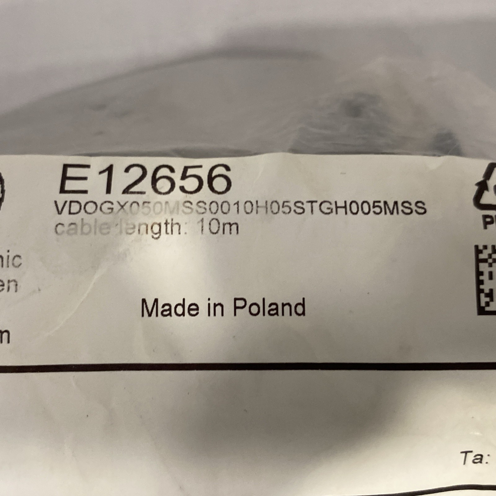 IFM E12656 Connection Cable VDOGX050MSS0010H05STGH005MSS - Maverick Industrial Sales