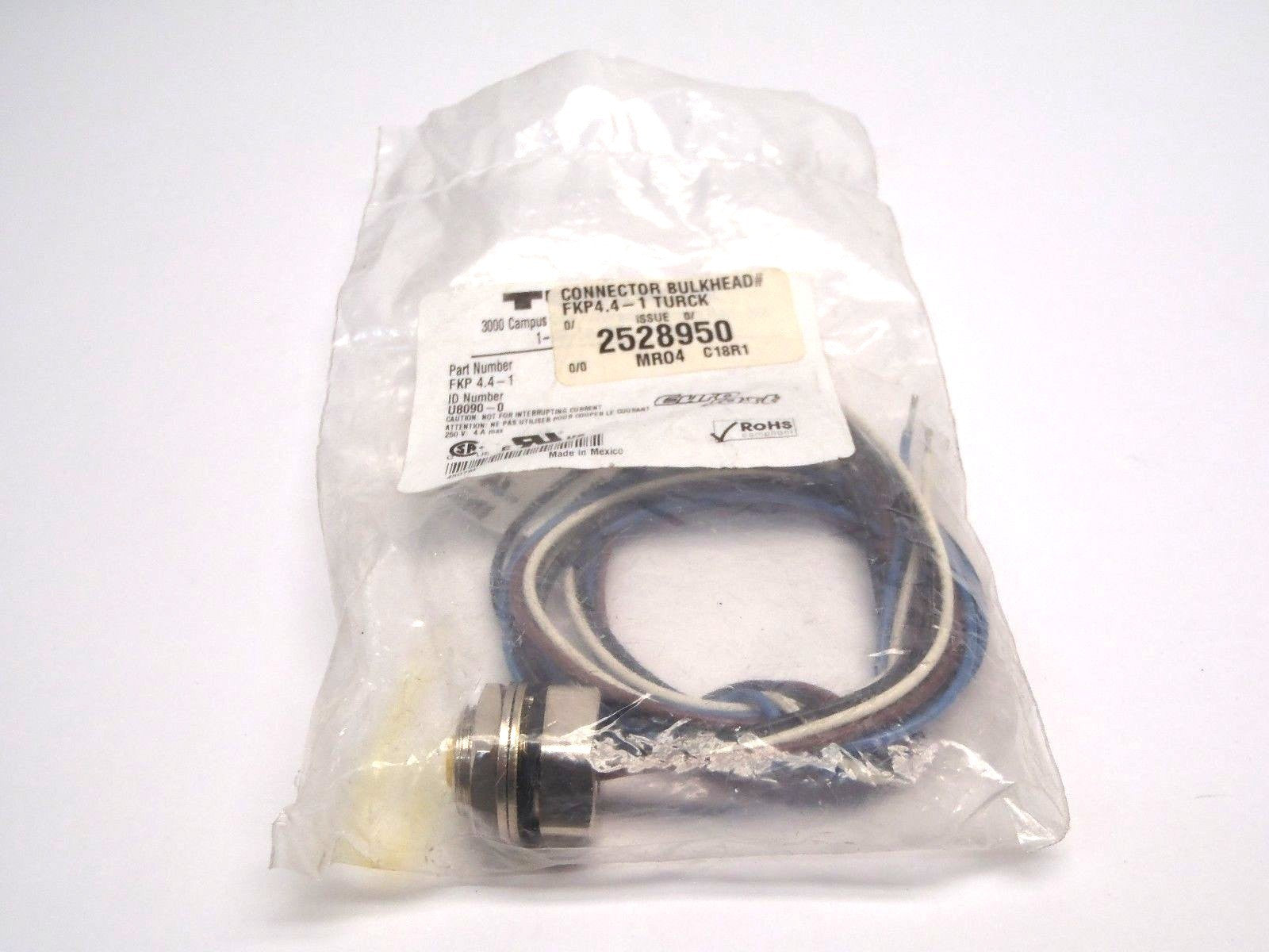 Turck FKP 4.4-1 Euro Fast U8090-0 5 Pole Female Connector Cord - Maverick Industrial Sales