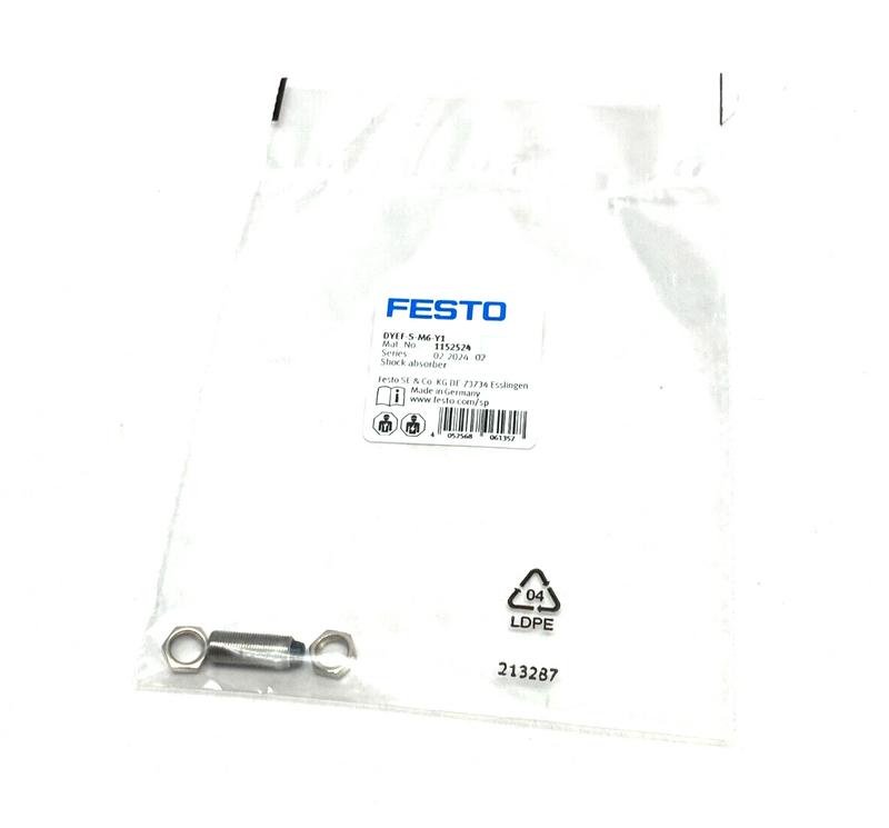 Festo DYEF-S-M6-Y1 Shock Absorber 1152524 - Maverick Industrial Sales