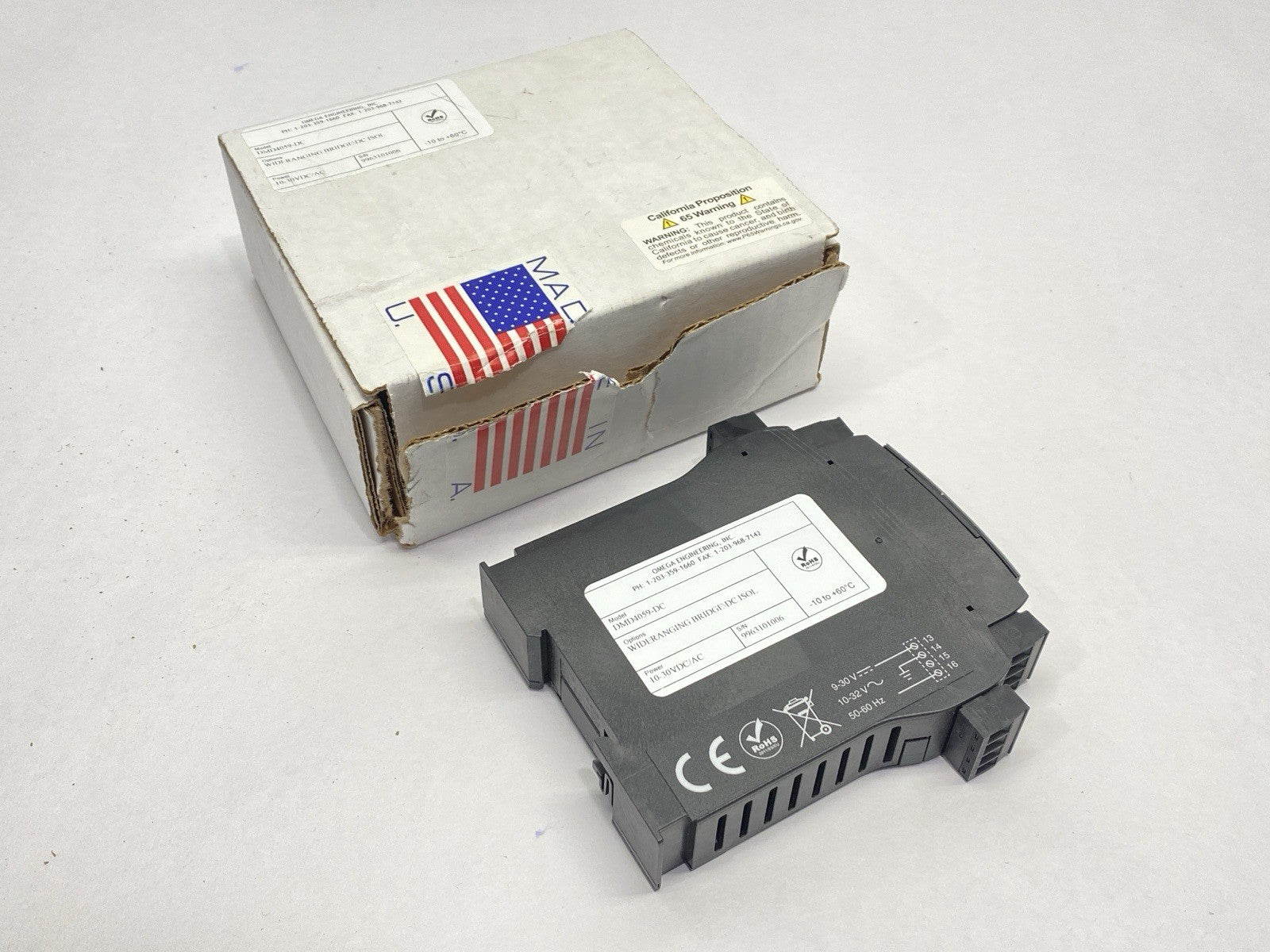 DMD4059-DC | Omega Strain Gauge To DC Isolated Transmitter 10-30V - New – Open box - Maverick Industrial Sales