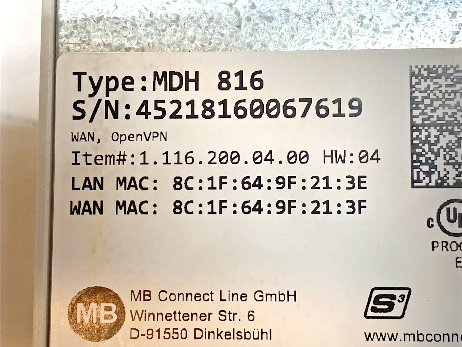 MB Connect Line MDH 816 mbNET Industrial VPN Router LAN & WAN 1.116.200.04.00 - Maverick Industrial Sales