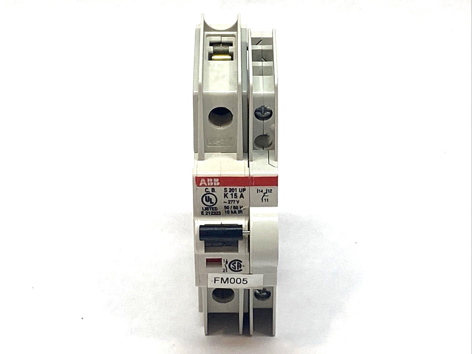 ABB S201UP-K15A Miniature Circuit Breaker 1P 15A 277VAC - Maverick Industrial Sales
