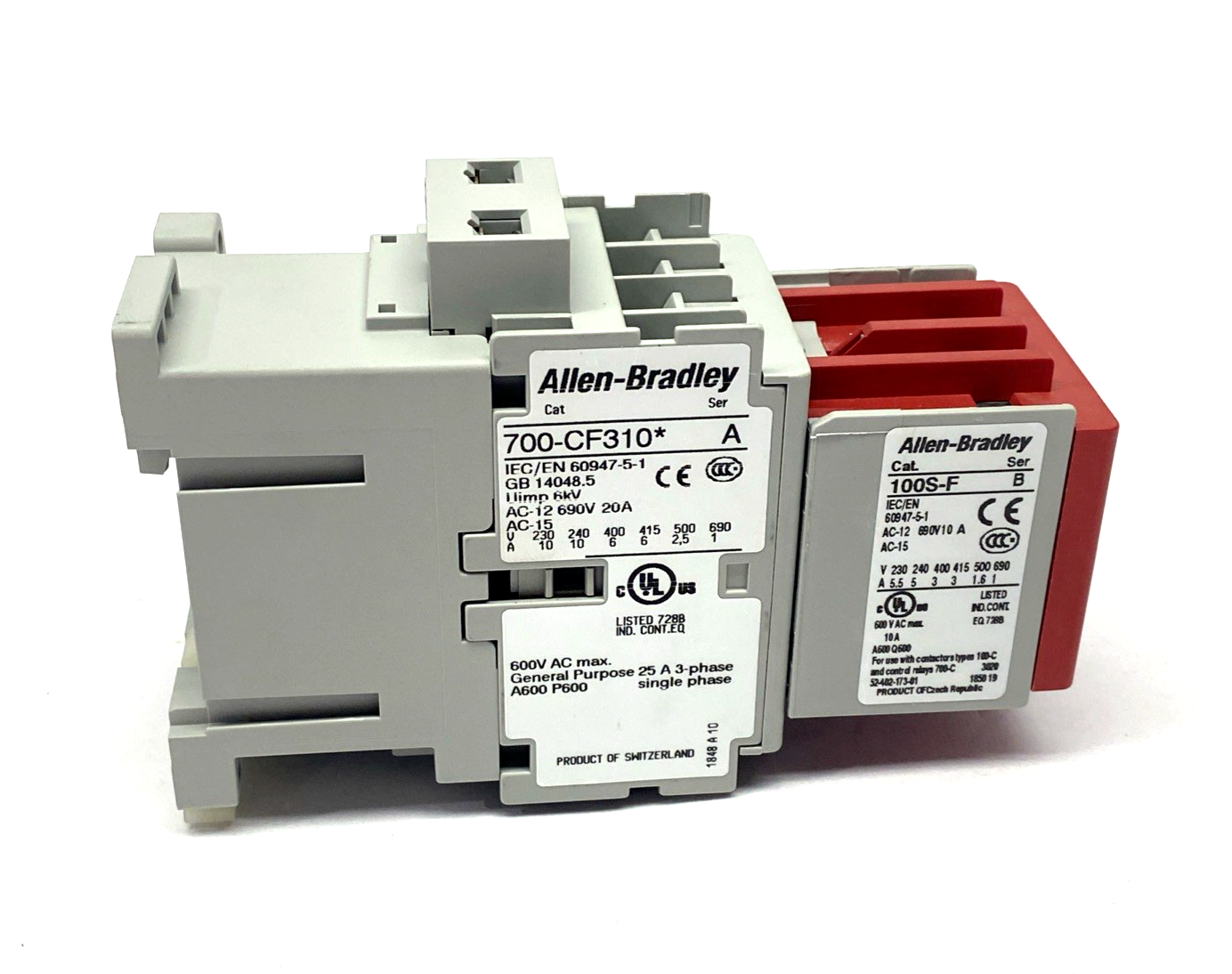 Allen Bradley 700S-CF620DC Ser. A Industrial Safety Control Relay 120VAC 3NO 1NC - Maverick Industrial Sales