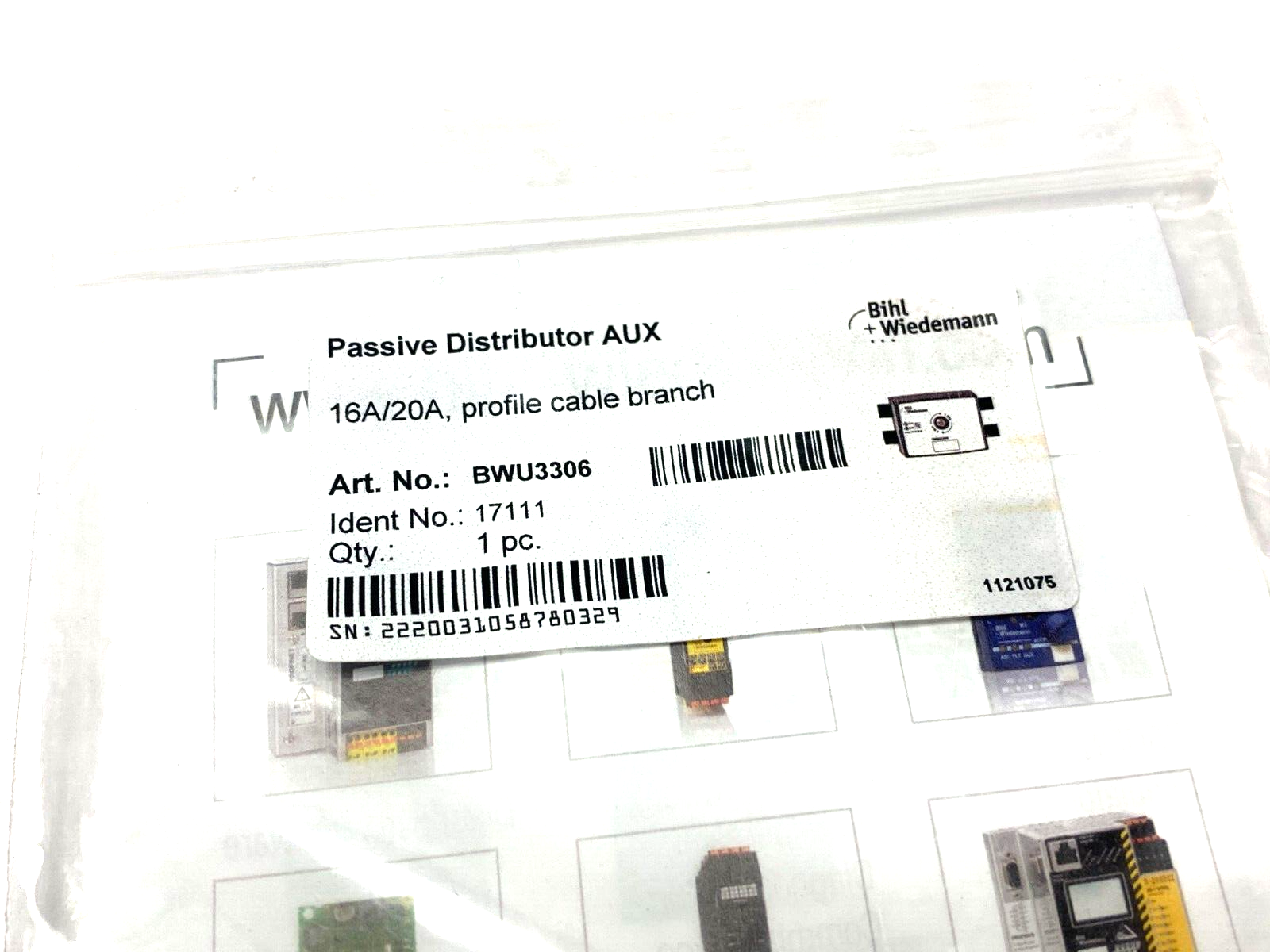Bihl+Wiedemann BWU3306 Passive Distributor 16A/20A Profile Cable Branch 17111 - Maverick Industrial Sales