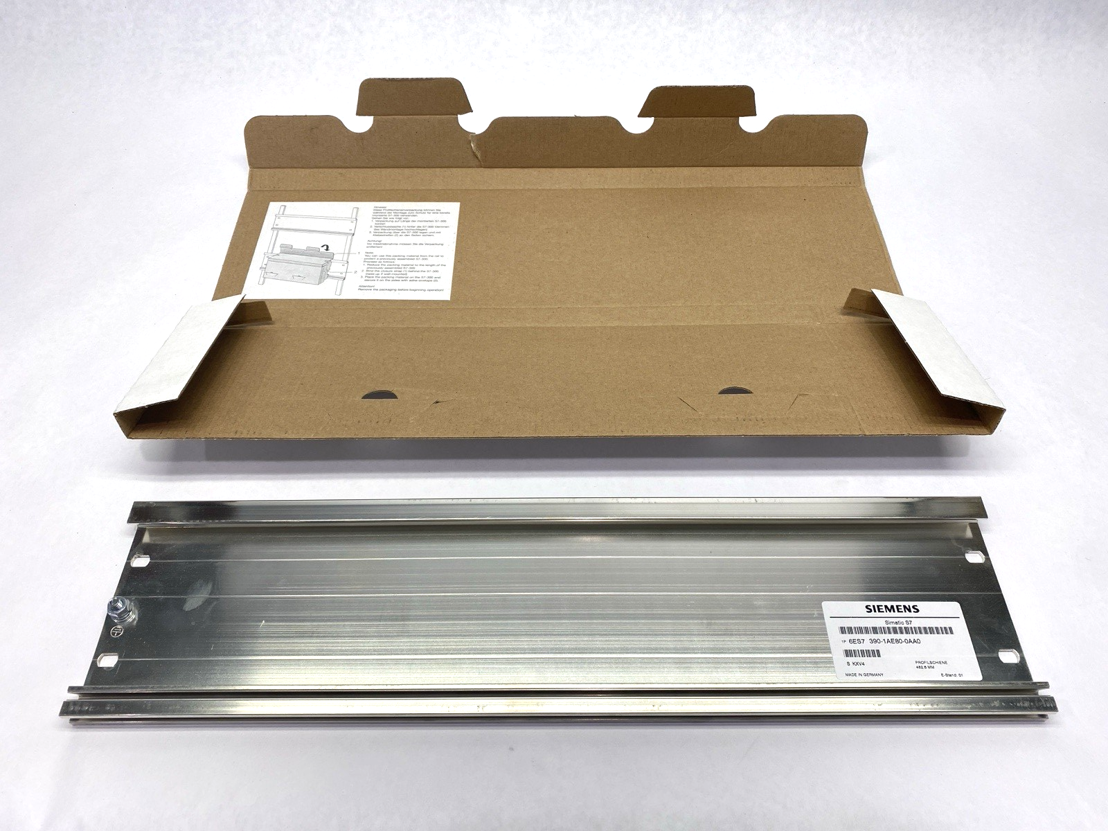 Siemens 6ES7390-1AE80-0AA0 SIMATIC Sectional Mounting Rail 482.6mm - Maverick Industrial Sales