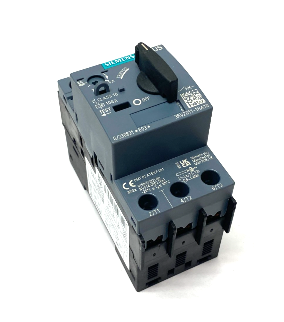 Siemens 3RV2011-1HA10 SIRIUS Motor Protection Circuit Breaker Size S00 - Maverick Industrial Sales