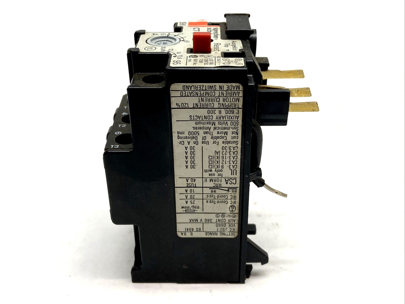 Sprecher+Schuh CT 3K-12 Overload Relay 1.8-2.7A - Maverick Industrial Sales