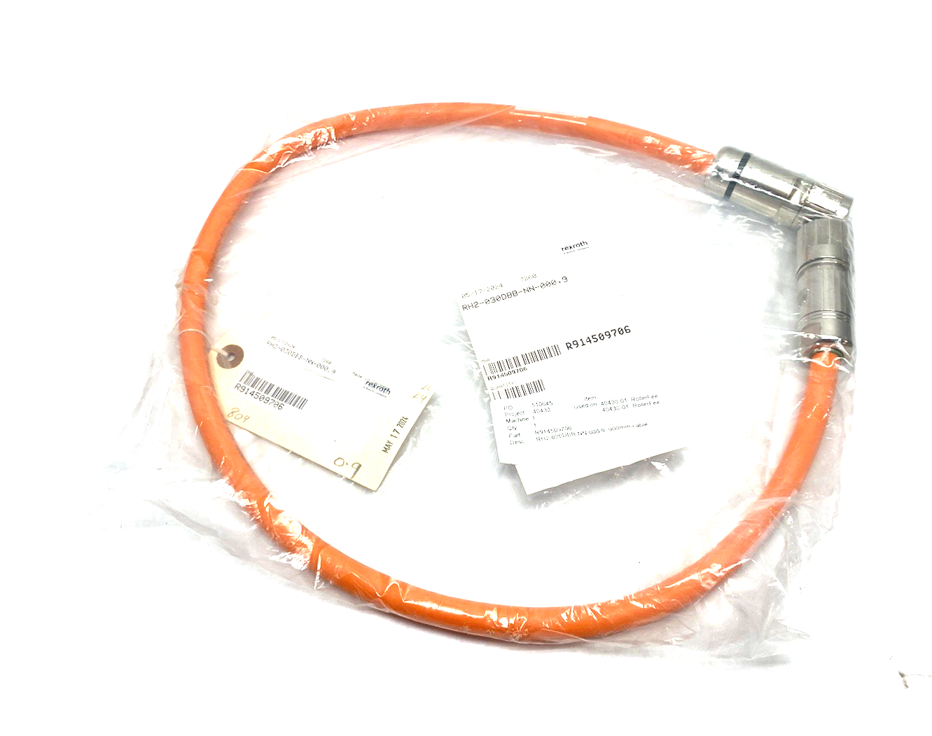 R914509706 | Bosch Rexroth Hybrid Servo Cable 0.9m Length RH2-030DBB-NN-000,9 - New - Maverick Industrial Sales