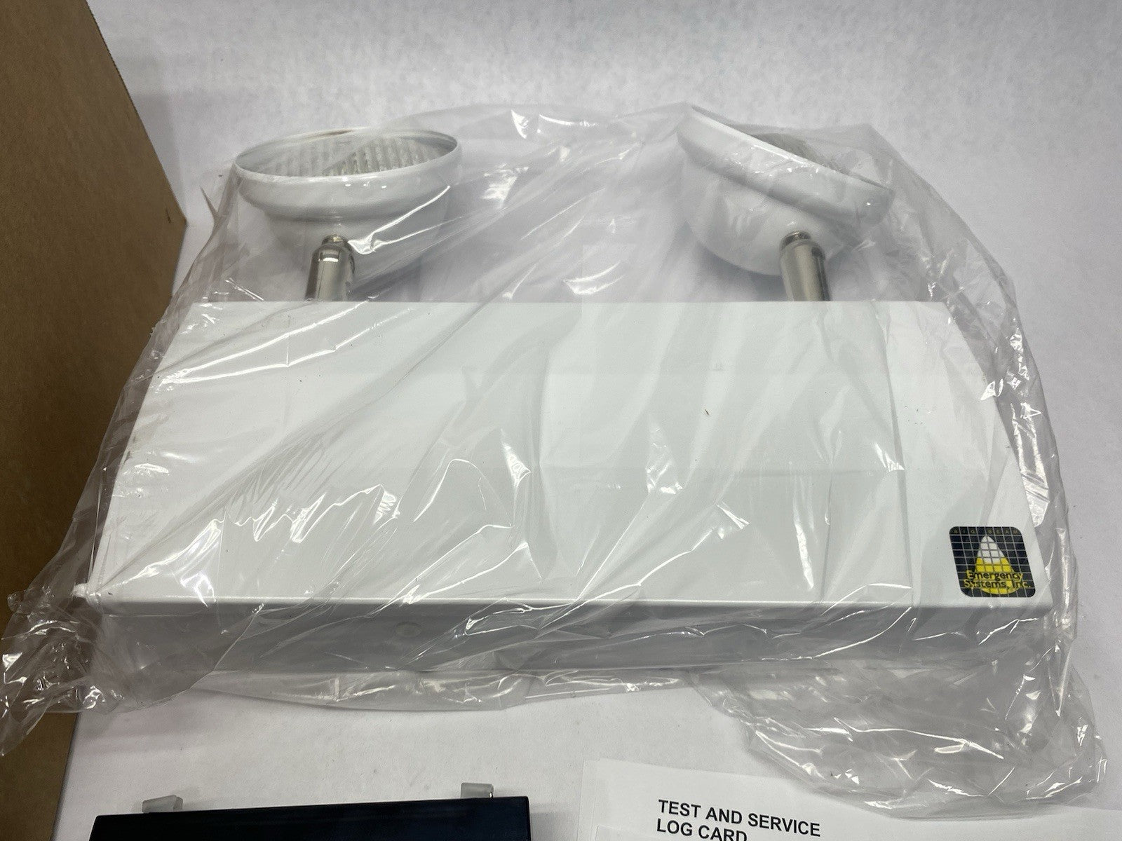 Uline H-7261 Steel LED Emergency Light, White, w/ Battery - Maverick Industrial Sales
