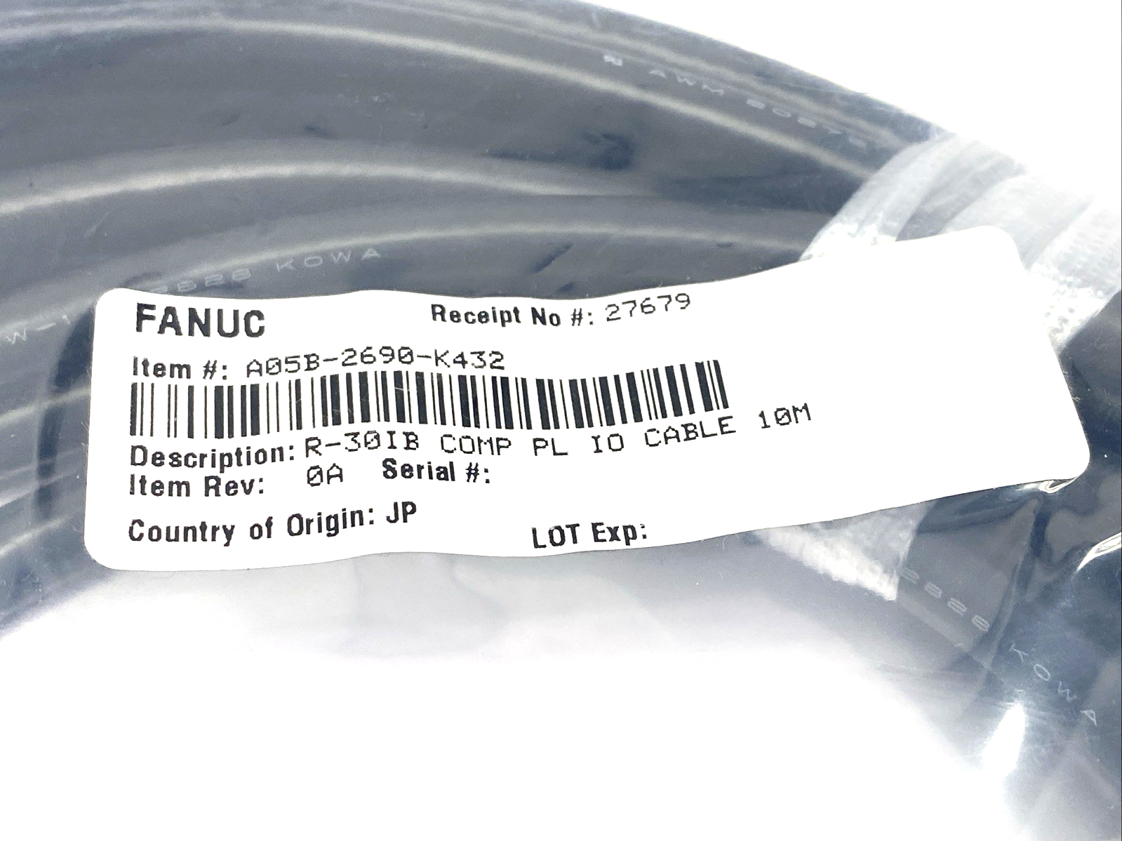 Fanuc A05B-2690-K432 R-30IB COMP PL IO Cable 10m 2008-T414 - Maverick Industrial Sales