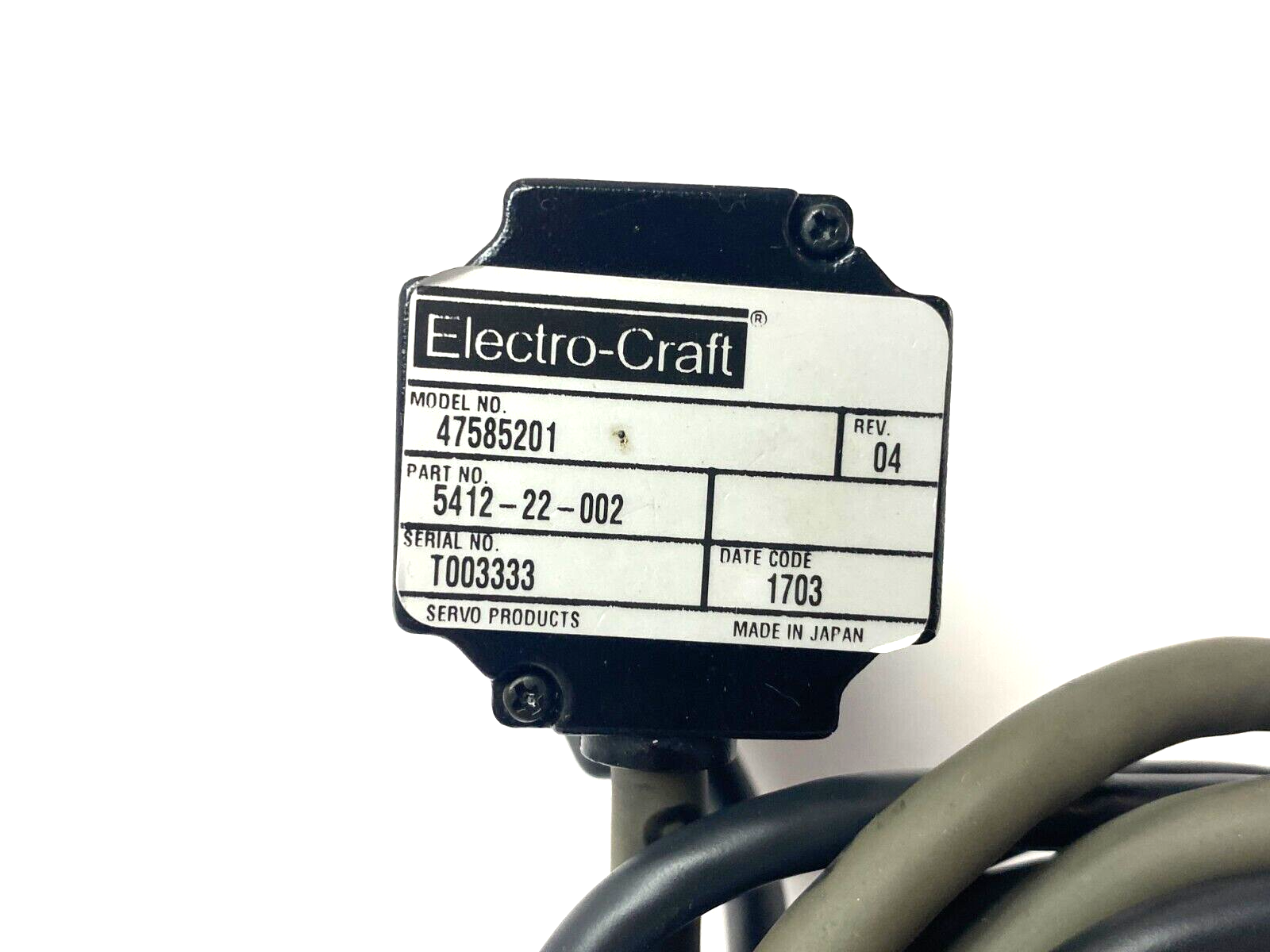 Reliance Electro-Craft 47585201 Brushless Encoded Servo Motor 5412-22-002 - Maverick Industrial Sales
