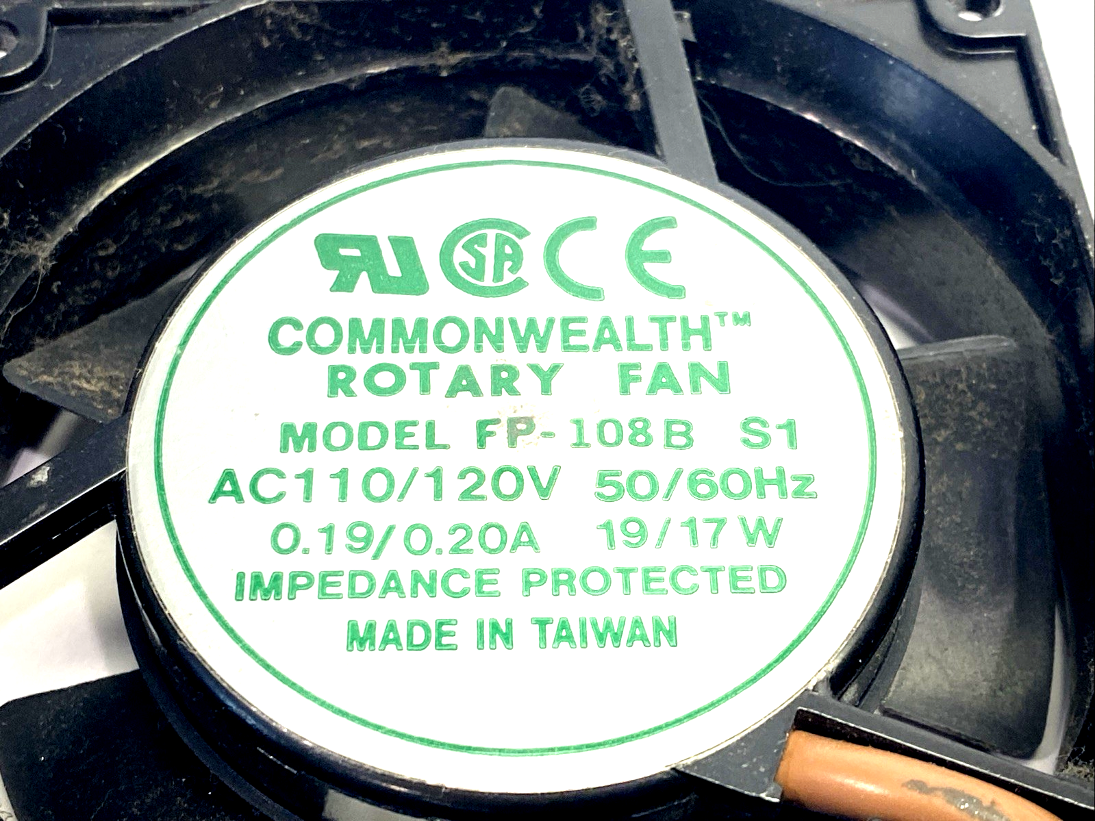 FP-108B | Commonwealth Rotary Fan 120VAC 17W 0.2A LOT OF 2 - Used - Maverick Industrial Sales