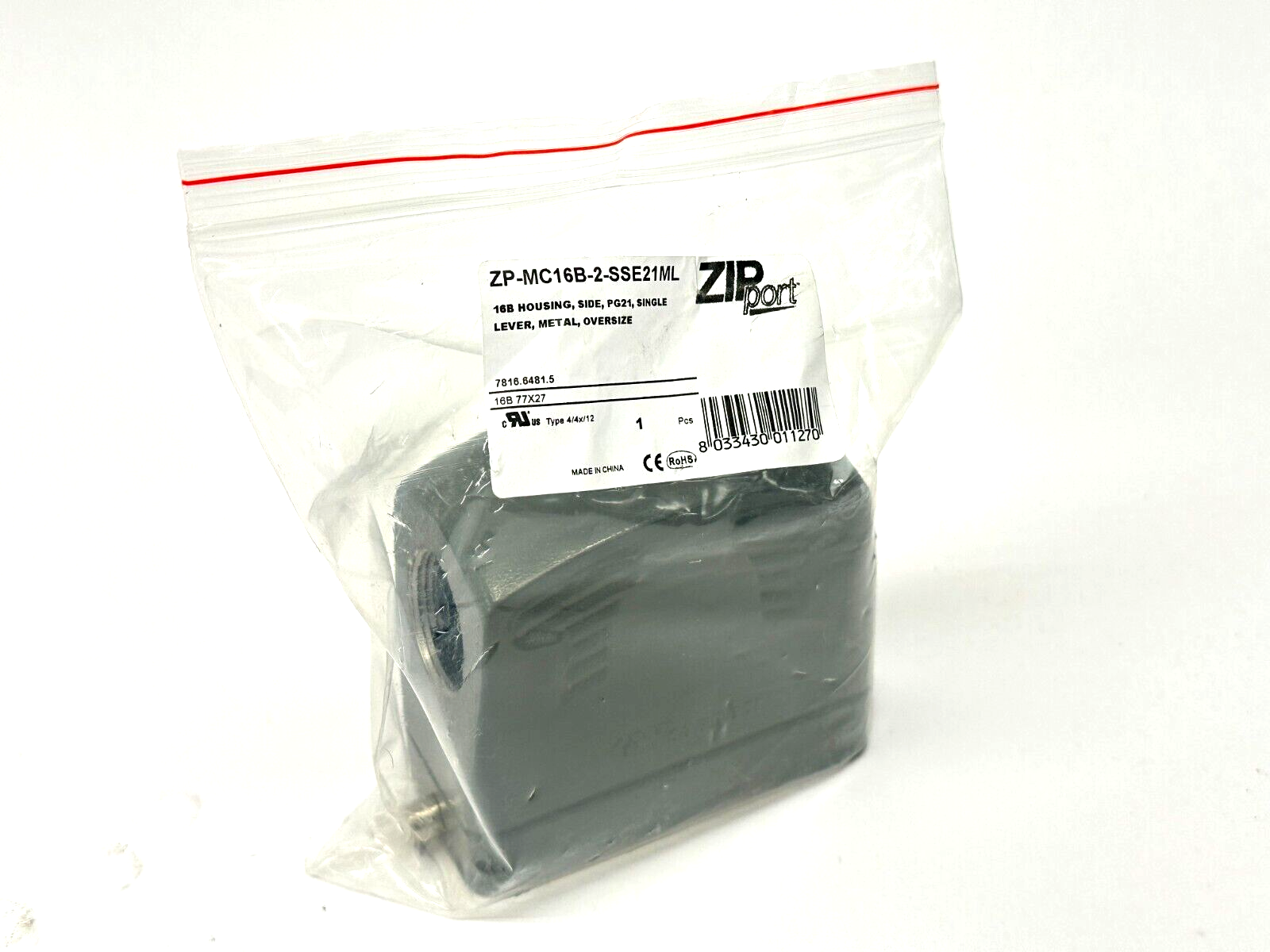 ZP-MC16B-2-SSE21ML | ZIPport ZP-MC16B-2-SSE21ML 16B Housing Side PG21 ...
