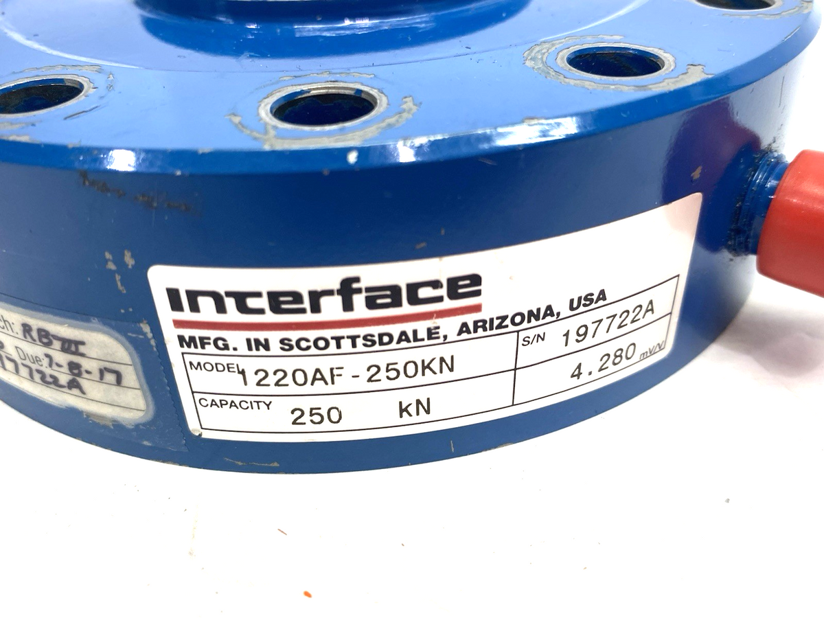 Interface 1220AF-250KN Precision Low-Profile Load Cell, Standard Universal 250kN - Maverick Industrial Sales