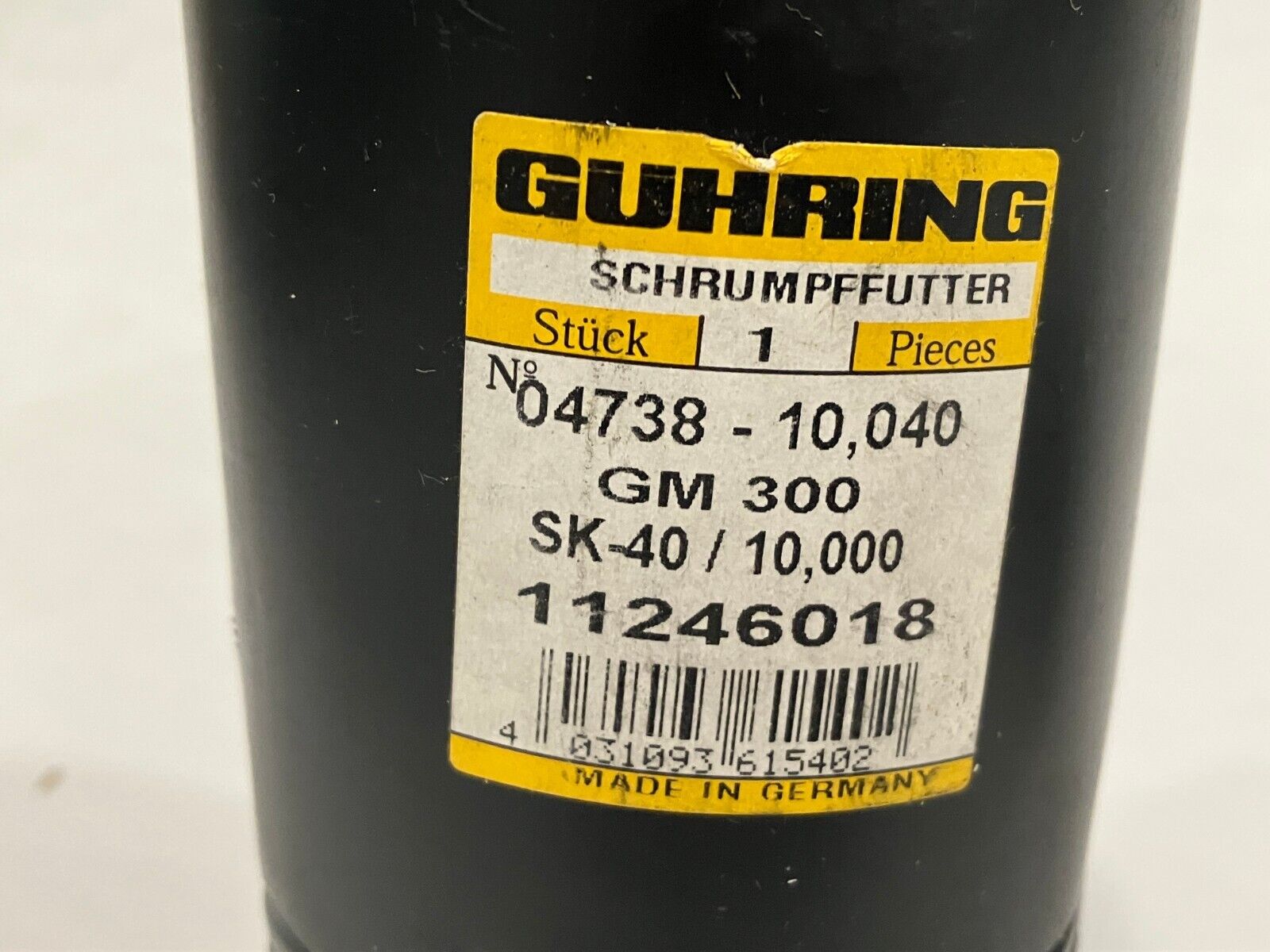 Guhring 9047380100400 Shrink Fit Tool Holder 10.04mm X 148.40mm 10,040 - Maverick Industrial Sales