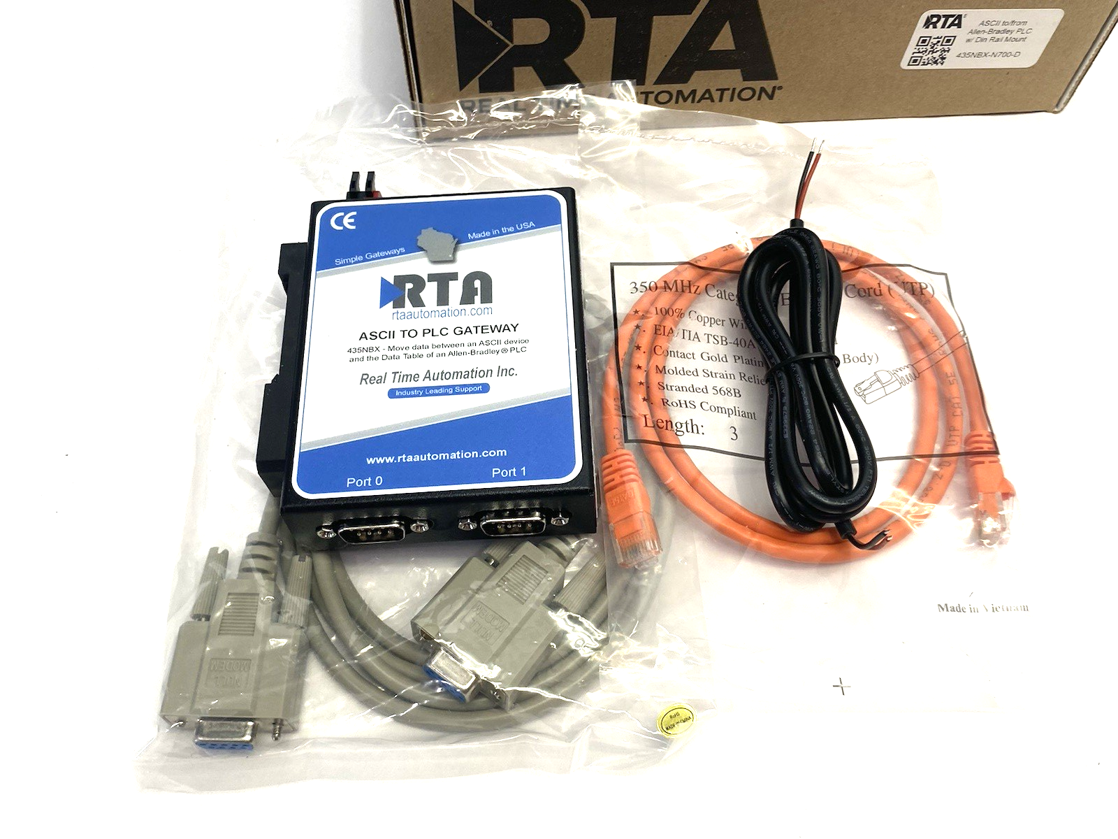 435NBX-N700-D | RTA ASCII To Allen Bradley PLC Gateway RS232/485/422 - New – Open box - Maverick Industrial Sales