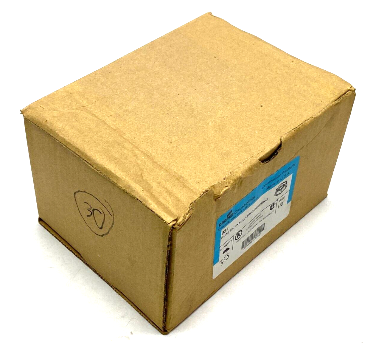 Cooper Crouse Hinds 931 Plastic Insulating Sealing Bushing GRAY 1/2" BOX OF 30 - Maverick Industrial Sales