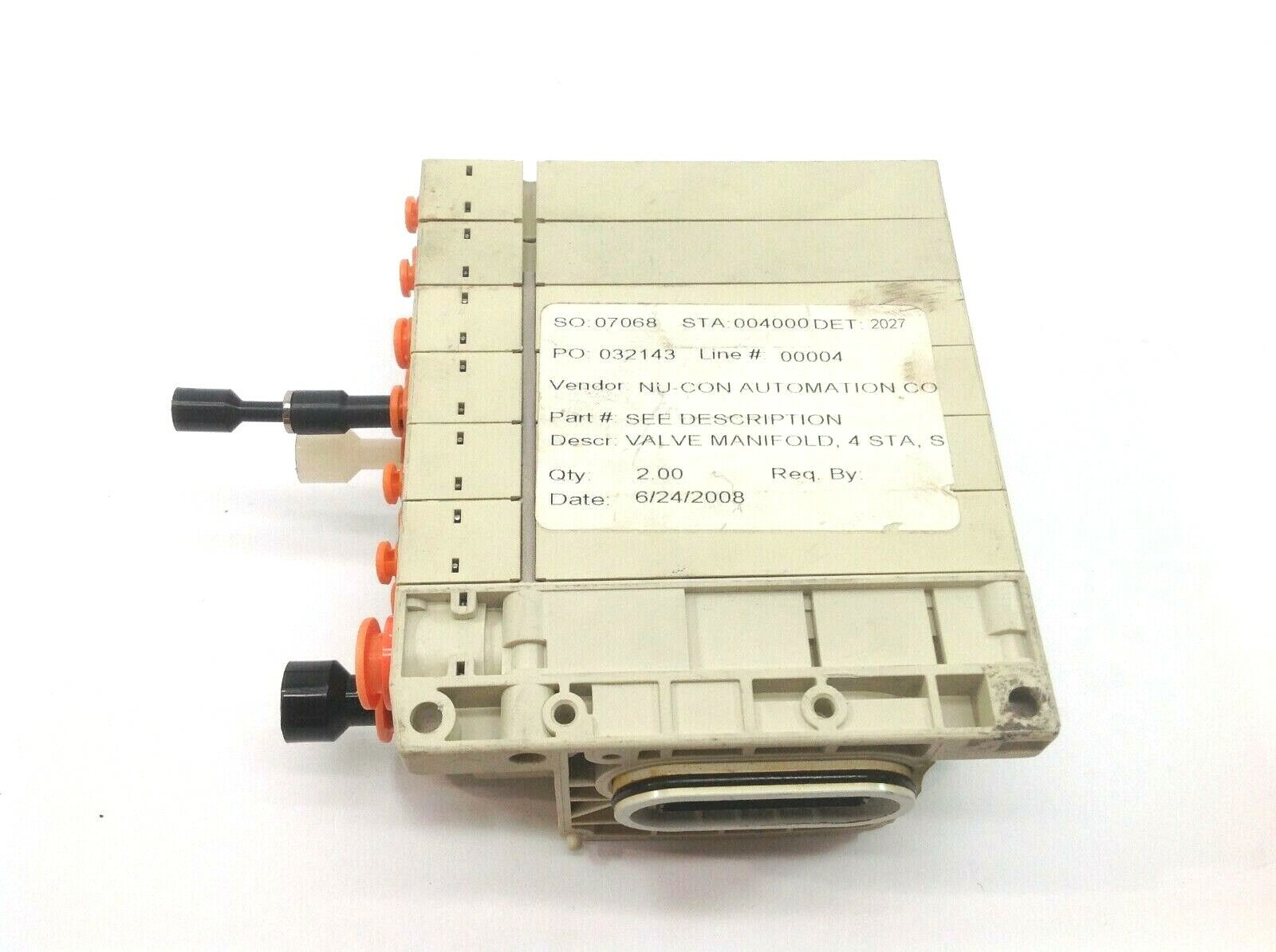 Nu-Con Automation Pneumatic 5 Port Valve Manifold 07068-004000-2027 - Maverick Industrial Sales